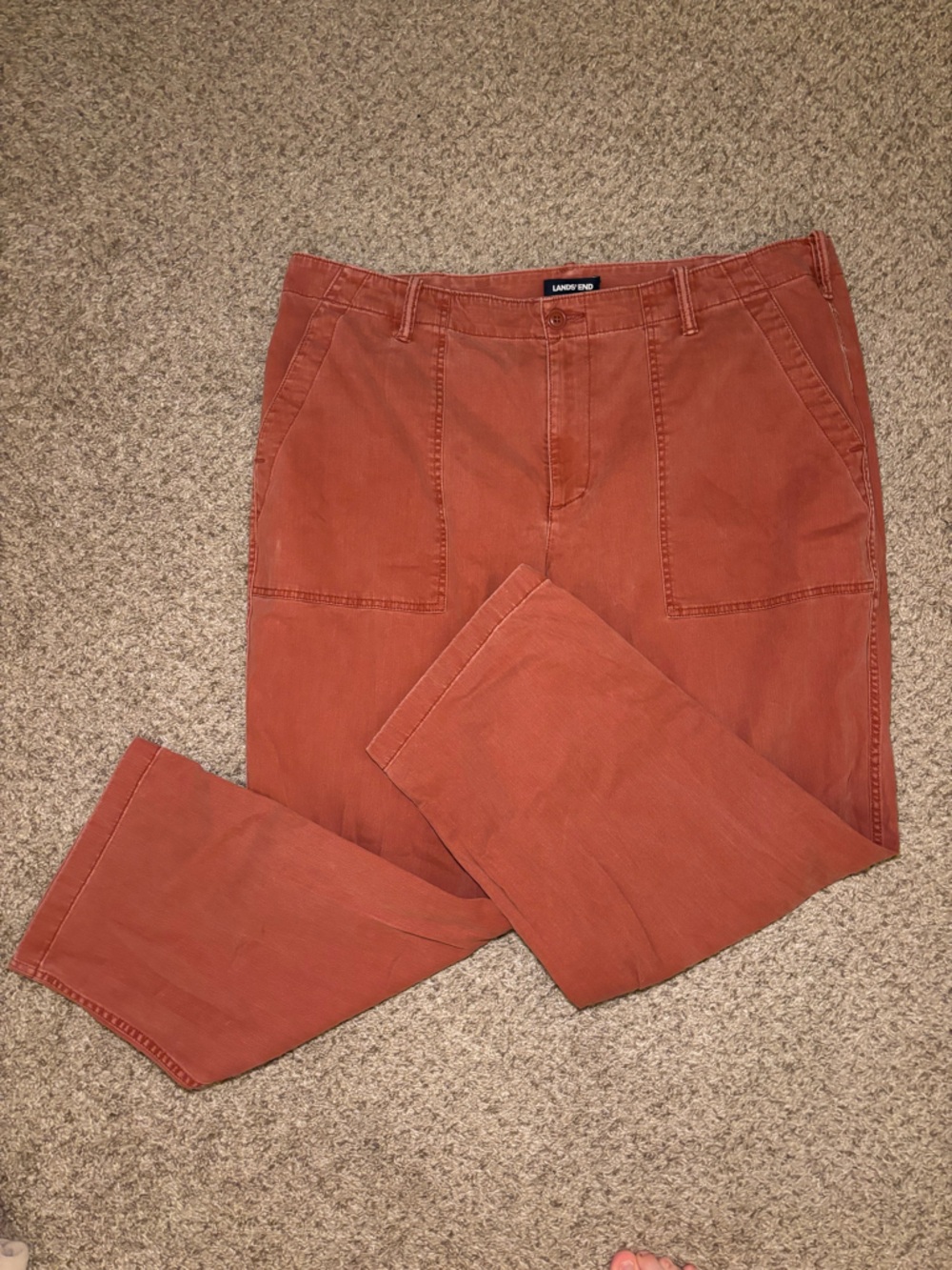 Lands' End Women's Rust Corduroy Pants